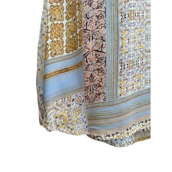 Savanna Jane Boho-Chic V Neck Embroidered T-Shirt Dress 100% Rayon Size S - Picture 4 of 16